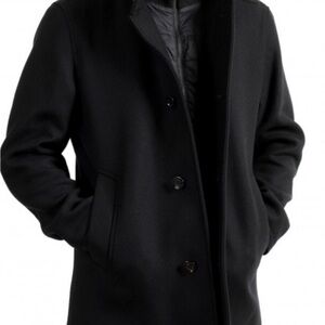 Men's Black Wool Coat